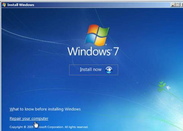 windows7 install now
